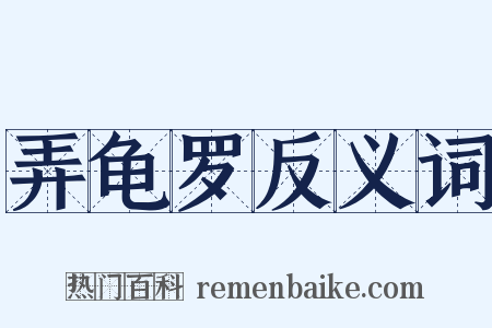 弄龟罗反义词是什么意思的图片